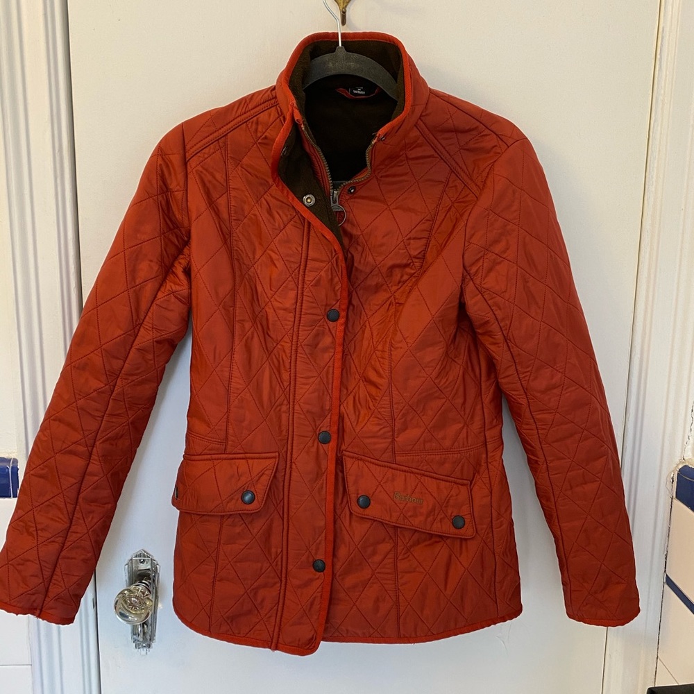 Red Barbour Women’s Quilted Jacket Size 6